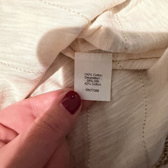 J.Crew Womens Medium Sleeveless Striped Tank Top Beige & Brown Cotton/Silk - Picture 6 of 9